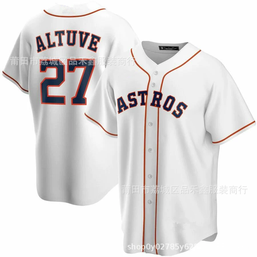 Baseball Uniform Astronomical Team Jersey No. 27 Altuve Astros 3#44 Alvarez short sleeves