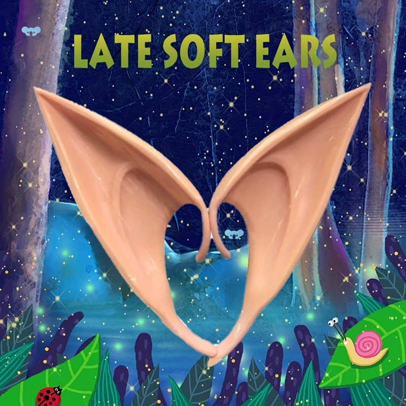 1 пара ушей эльфа, латексные мягкие уши фэнтези, инопланетянин, фея, гоблин