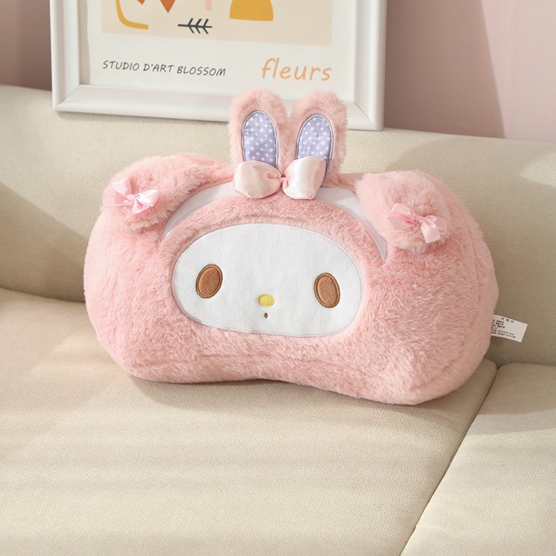 かわいい漫画メロディー子羊車腰クッションヘッドレスト安全ベルトショルダーパッド車内装飾腰保護首枕|undefined