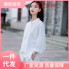 陳記綿麻太極服女性ファッション綿麻中青年中国風太極服練習服朝練習服ズボン夏
