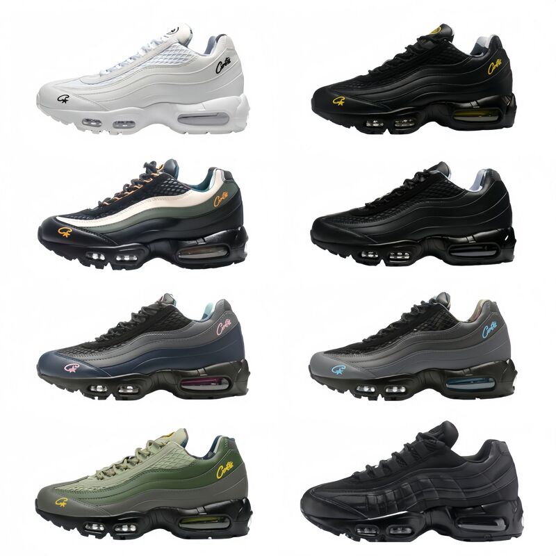 Putian Shoes Export Cross-Border Air Max 95 Retro Air-Cushion Shoes Elastic Sports Cushioning Men's and Women's Shoes Running Shoes for Men
