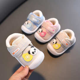 冬季加绒加厚婴儿学步鞋0-1-3岁2保暖防滑宝宝棉鞋幼儿卡通叫叫鞋