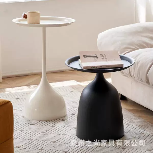 Cream Style Sofa Side Table Side Table Modern Simple Small Coffee Table Internet Celebrity Mini Small Round Table Bedside Small Side Table Mobile