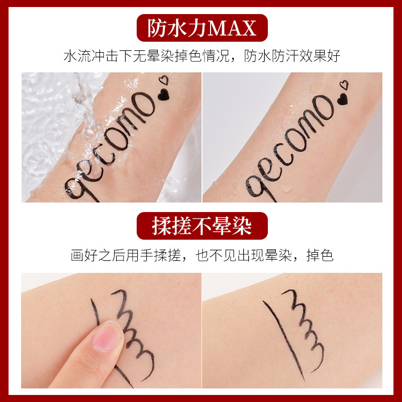 Delineador de Ojos Rojo Aterciopelado Xieruige para Año Nuevo, Éxito en Ventas en TikTok, Resistente al Sudor, Impermeable, Anti-manchas, de Secado Rápido