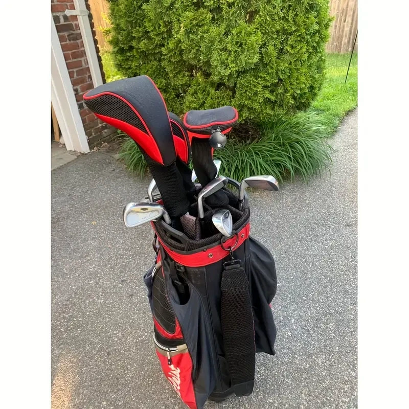 Set, golf clubs, protective case, 3 pieces