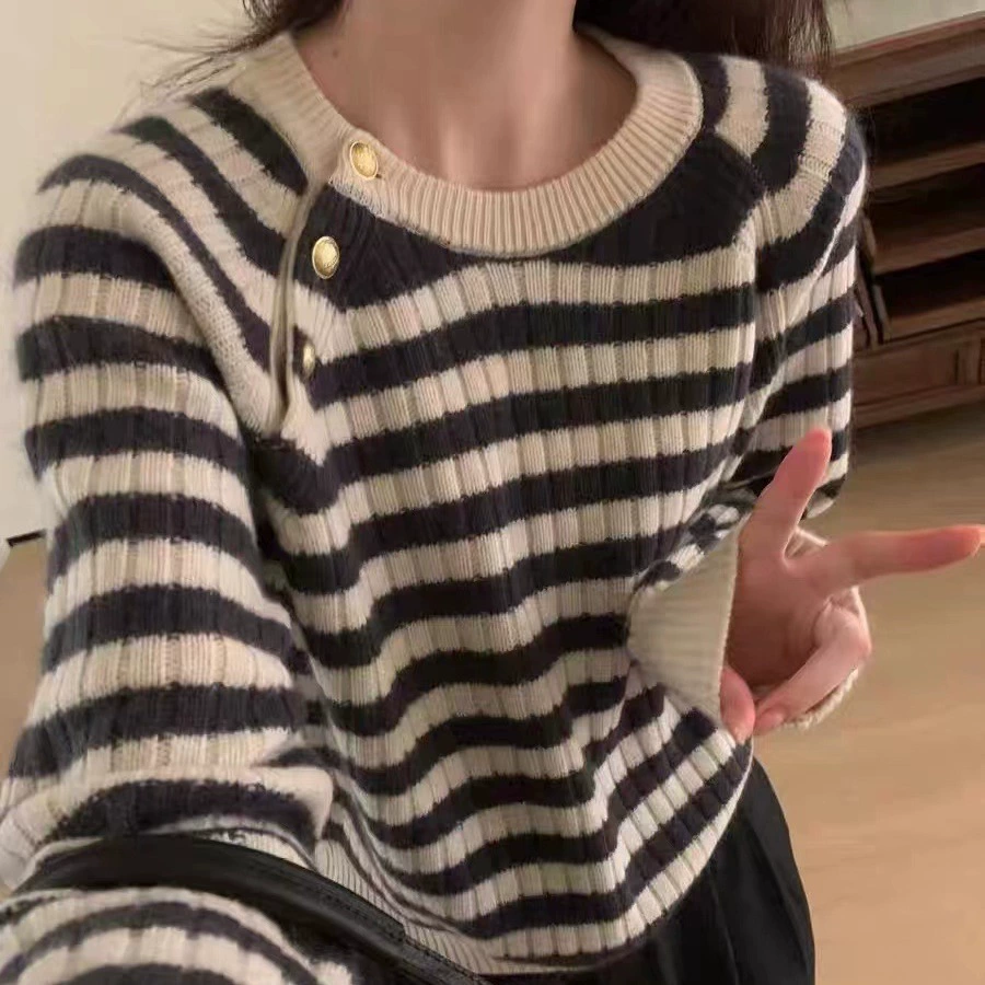 Woolen design demi-season sweater, high-quality style, trend of season, oversize