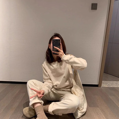 小马标圆领卫衣25秋季新款经典简约百搭时尚舒适休闲圆领情侣卫衣