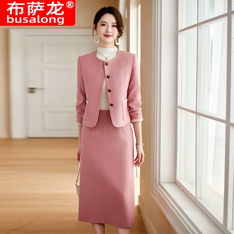 2024 новый буза дракон женский с длинным рукавом профессиональный костюм юбка официальный набор интервью продажа рабочей одежды 2597