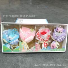 迷你小清新花束香皂玫瑰精致diy伴手礼品女干花满天星节日装饰物