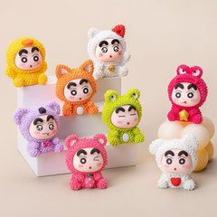 実色のしんちゃん動物のぬいぐるみ樹脂のファッション玩具の爆発的な生放送がよく売れています。