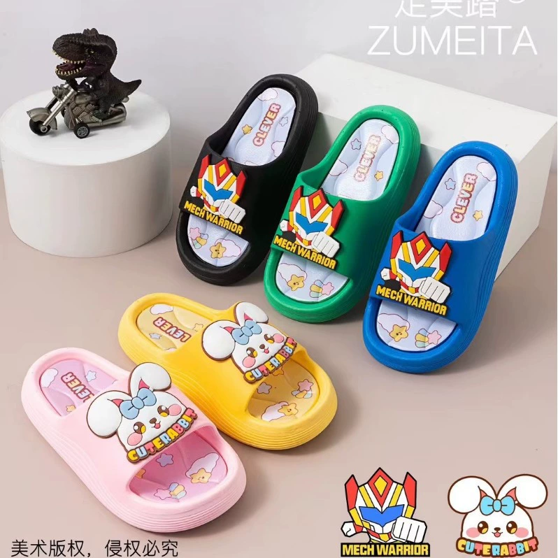 Cute children's summer cartoon slippers for men and women, soft sole, wholesale