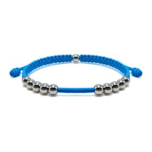 New Golf Stroke Counting Braided Bracelet Diamond Knot Silver Steel Ball Adjustable Bracelet