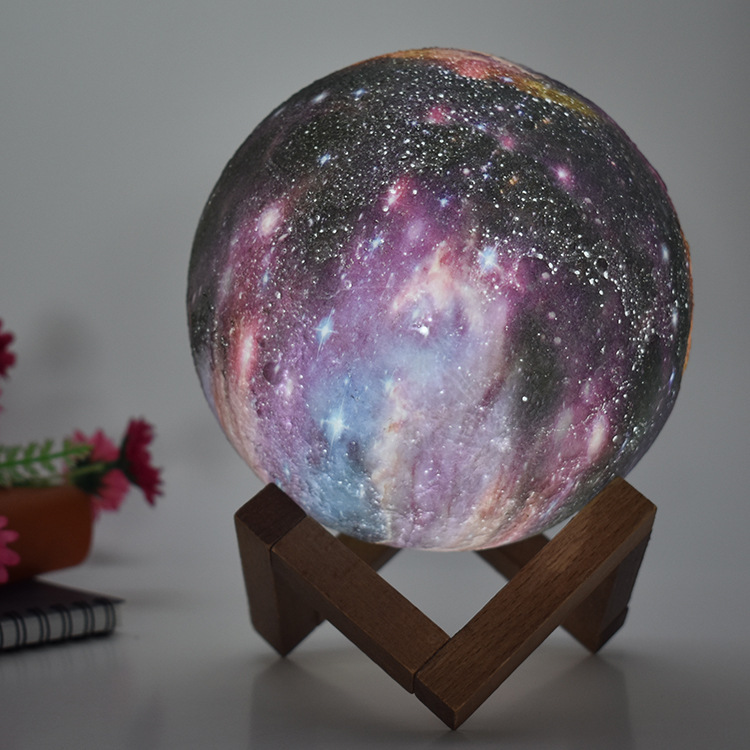Amazon 新しいムーンランプ子供のギフトクリエイティブ寝室充電 LED テーブルランプ塗装星空 3d ナイトライト|undefined