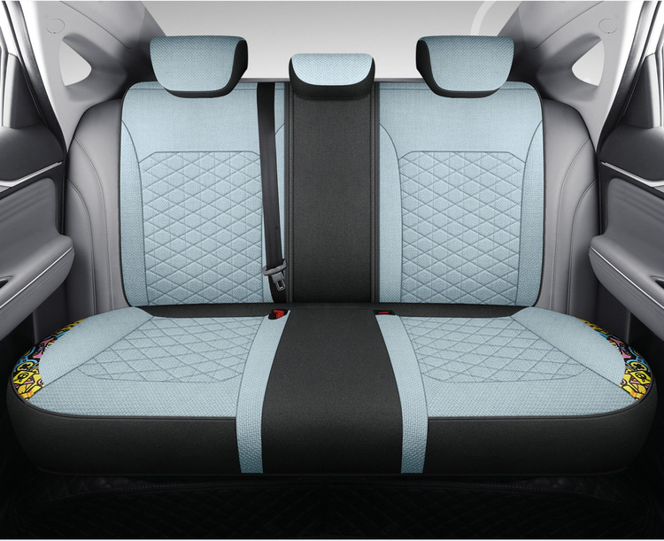 GAC AION Splus Special Car Seat Cover Four Seasons Universal Full Surrounded Cotton and Linen Fabric Breathable Seat Cushion
