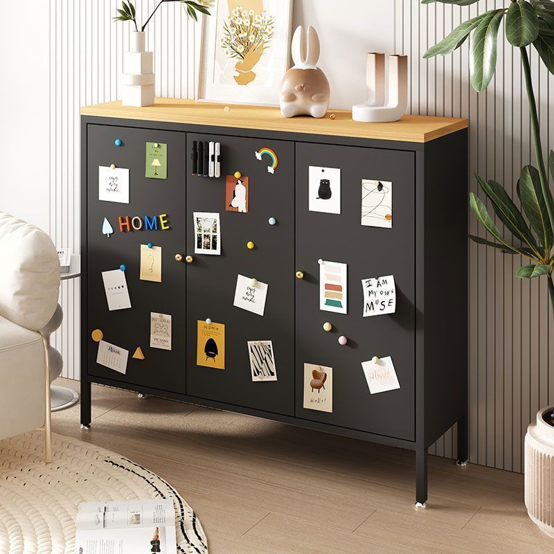 Iron Sideboard Tea Cabinet Living Room Dining Room Large Capacity Multi-Layer Shoe Cabinet Balcony Storage Cabinet Iron Cabinet Iron Art