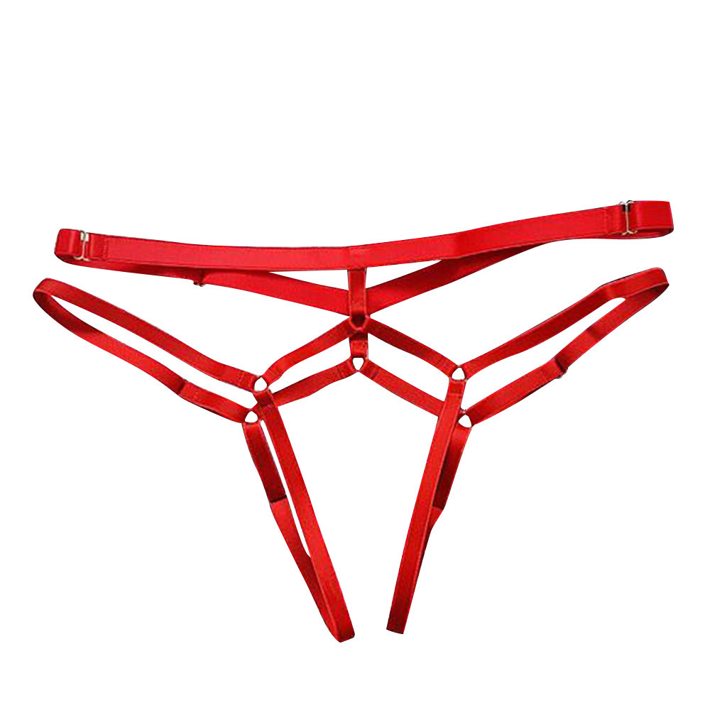 Solid Color Mid Waist Crotch Opening Panties display picture 4