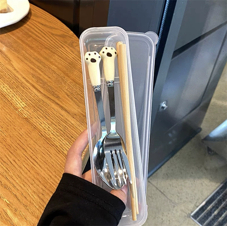 Creative cute brand spoon stainless steel, tableware, handheld high quality set