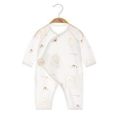 Summer newborn baby onesie, pure cotton thin model, boneless top, long-sleeved baby summer item, air conditioning clothing
