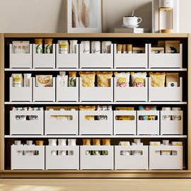 ~橱柜收纳盒家用零食杂物收纳筐厨房用品整理盒子浴室化妆品储物