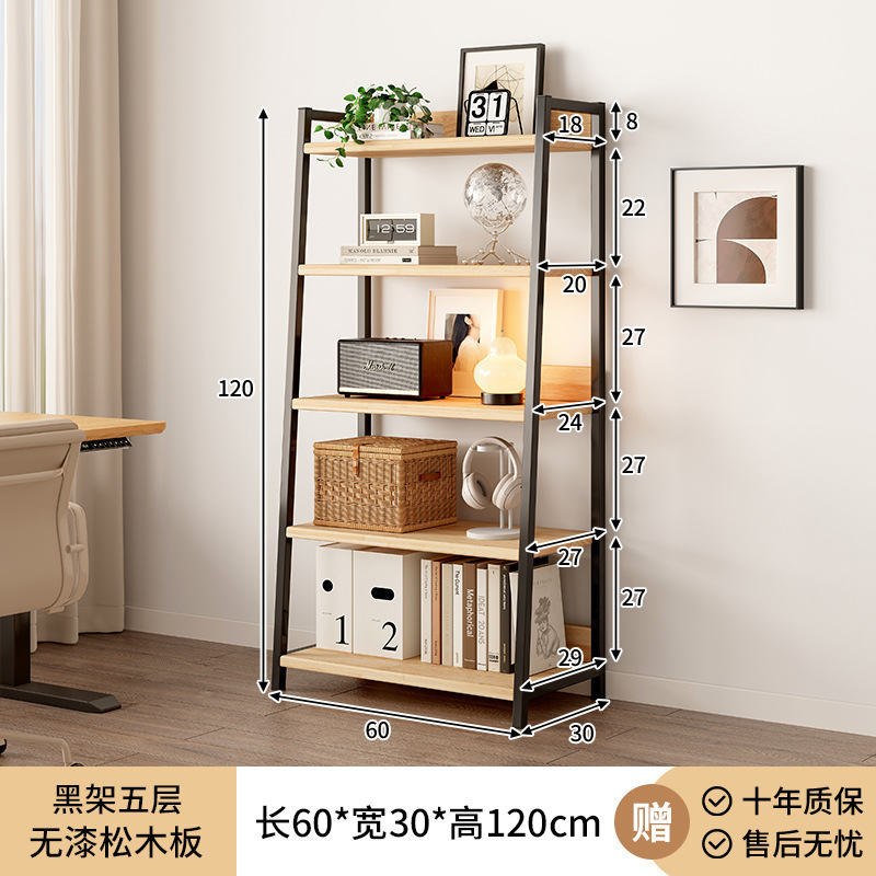 Estante trapezoidal de madera piso a techo hogar almacenamiento multicapa sala de estar balcón sala de estudio dormitorio almacenamiento esquina vitrina