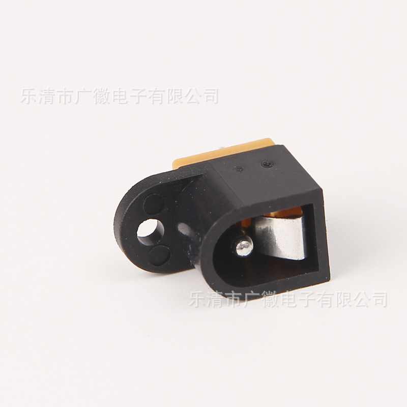 供应DC016A电源母插座半圆180度立式 三脚单耳朵5521/5525芯 厂家