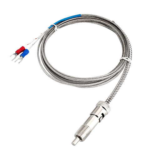 Yuanhuang Technology press-fit thermocouple E, K, PT100, one meter, two meters, three meters metal shielded wire M12