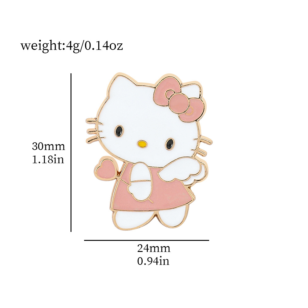 Venta caliente cien Sanrio serie de metal broche de dibujos animados coolomi Yugui perro KT gato todo-fósforo de moda insignia