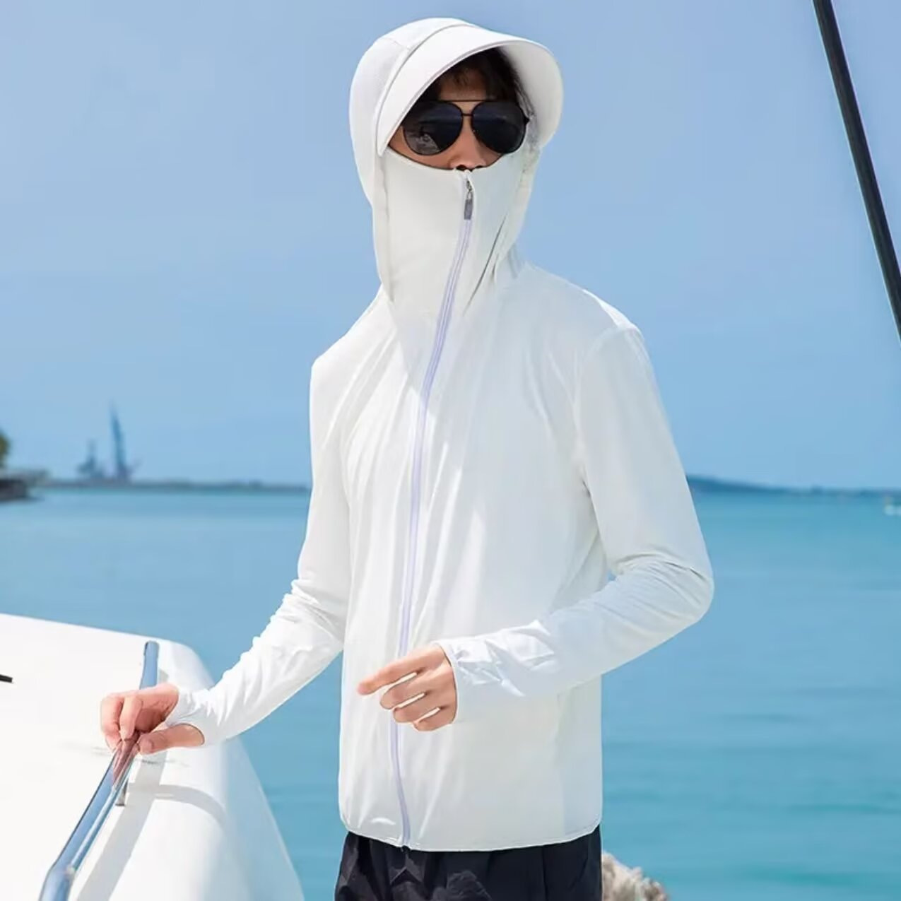 Summer Lightweight Sun Protection Clothing for Men 2025 New Breathable and Cool Ice Silk Jacket Anti-Uv Skin Clothing Fishing Clothing