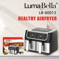 Lumabella60013 Воздушная фритюрница Двойная кастрюля большая емкость умный картофельный столбик машина электрическая фритюрница Airfryer