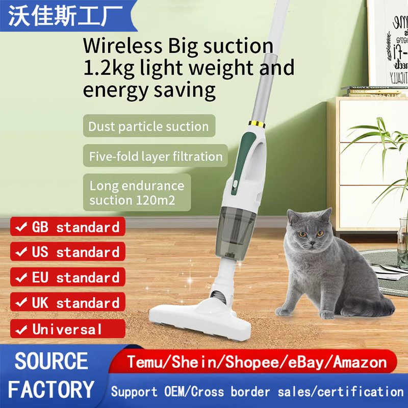 Cross-Border Handheld Vacuum Cleaner Household Wireless Bed Mite Removal Large Suction Carpet Sofa Pet Hair Vacuum Cleaner