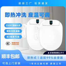 智能马桶盖即热式坐温冲洗烘干妇洗数显家用工厂直发一件可发