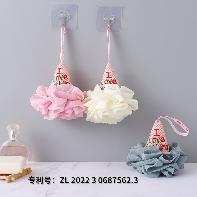 Individually Packaged Ice Cream Bath Flowers Shower Balls Scrub Brushes High-End Non-Splitting Bubble Bath Flowers Balls Salt Bath Balls Wholesale