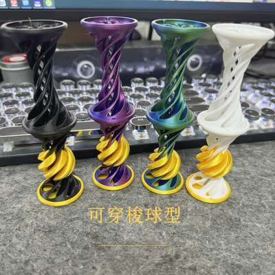 3D printing spiral toy push push music decompression three-dimensional catapult decompression toy office desktop ornaments