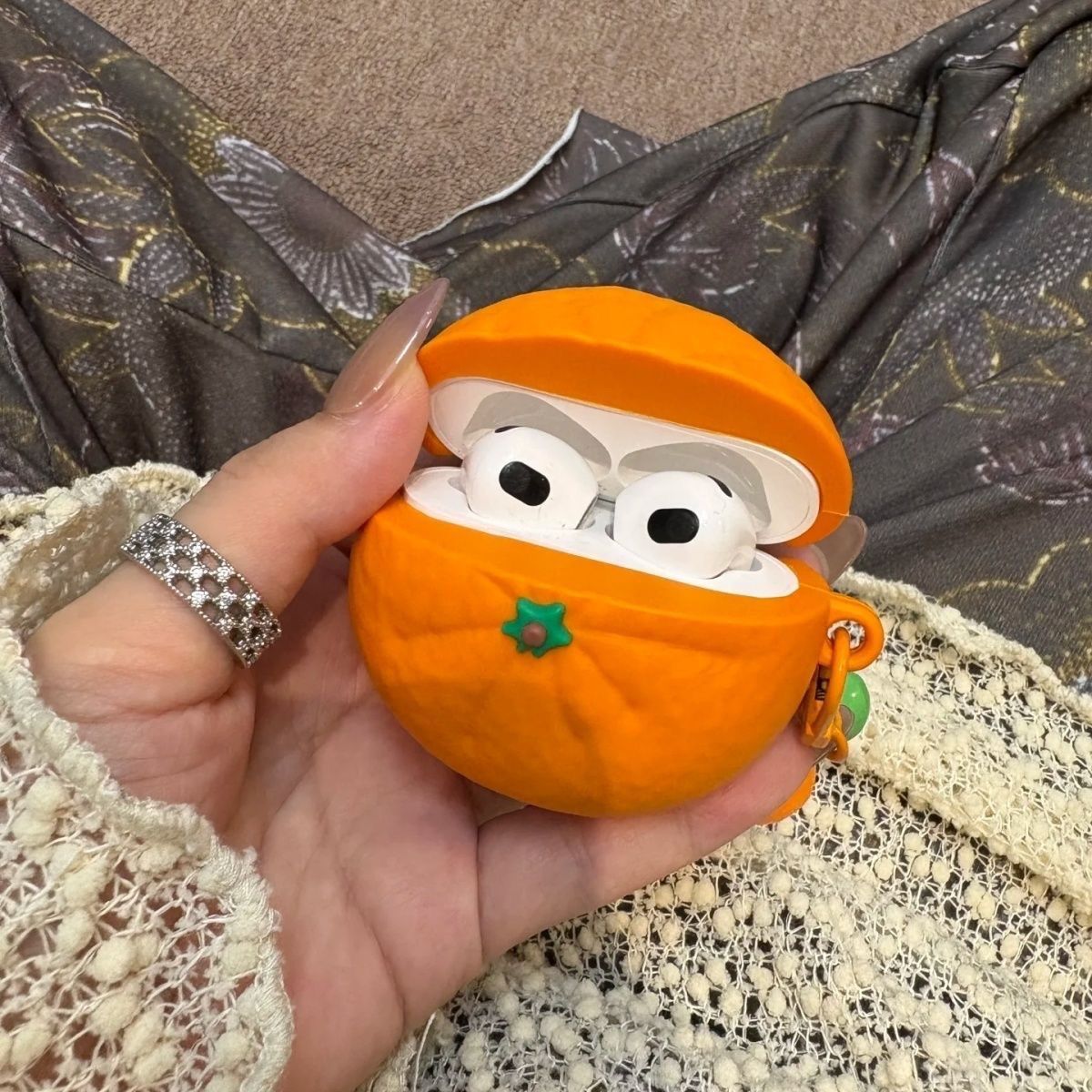 Orange Is Suitable for Oppoencor4 Headphone Cover Air4I Wireless Bluetooth Protective Shell Men's and Women's Soft Shell New Style