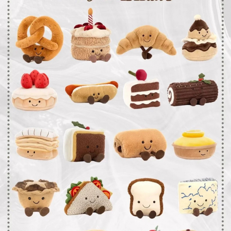 Mini colección de muñecas de pastel divertidas muñecas de postre muñecas creativas simulación juguetes de peluche