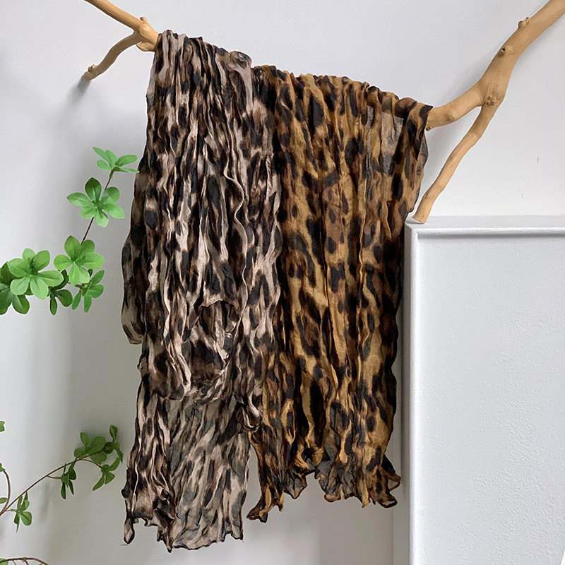 Challas de punto de alta sensación de otoño y invierno 2025 nueva personalidad de moda leopardo Bali bufandas bufandas al por mayor