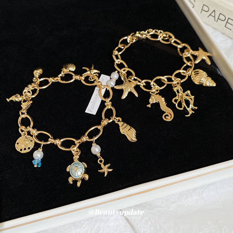 Summer Holiday Wind Ocean Pearl Bracelet Cross-border Fashion Design Sense Bracelet All-match Small Fresh Elegant Bracelet