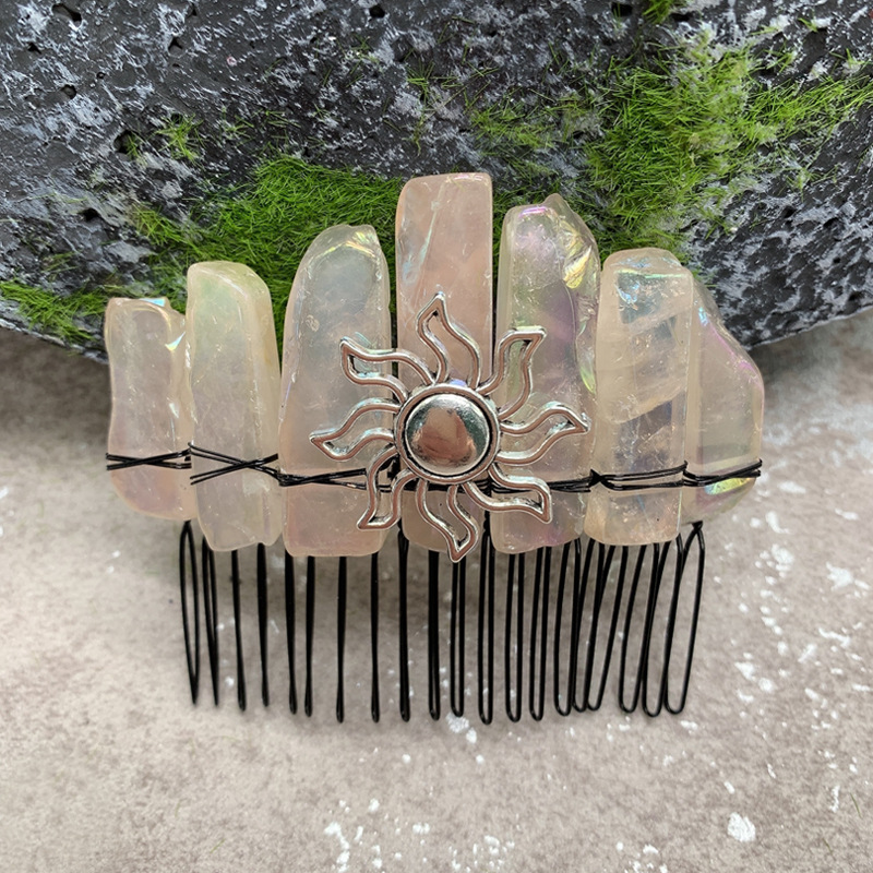 Fashion Sun Crown Crystal Insert Comb 1 Piece display picture 5