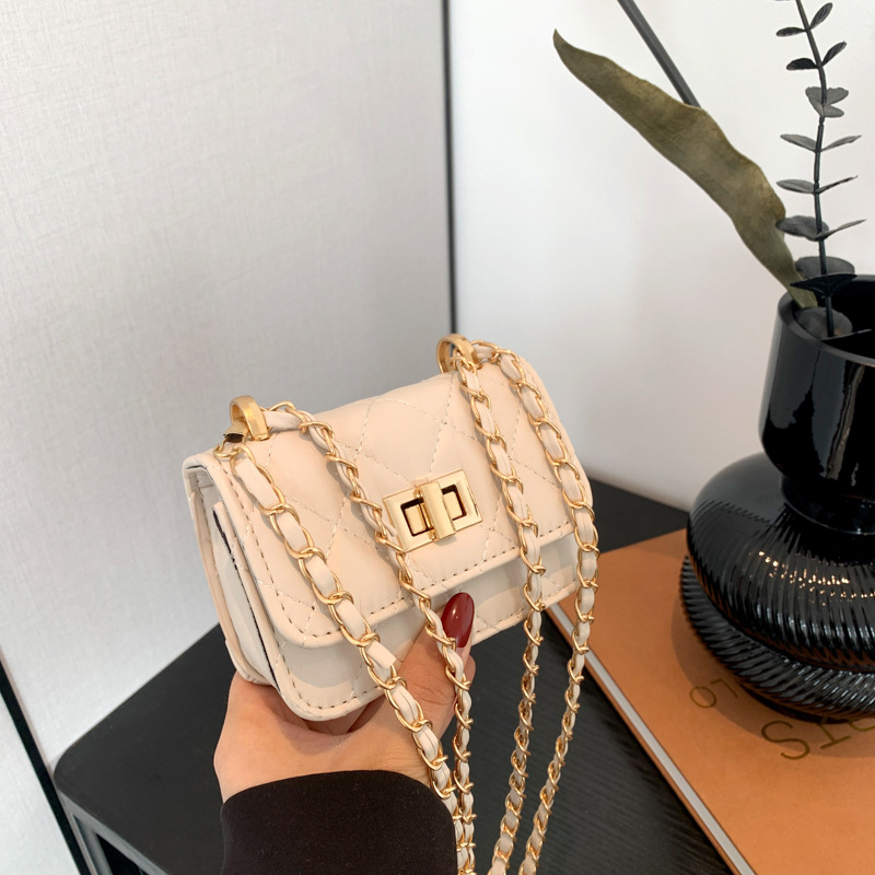迷你鏈條小方包包女包2024新款時尚單肩包跨境外貿代發百搭斜挎包