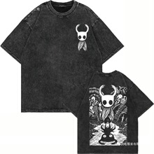 100% Cotton Vintage Washed Hollow Knight Silksong Sherma T S