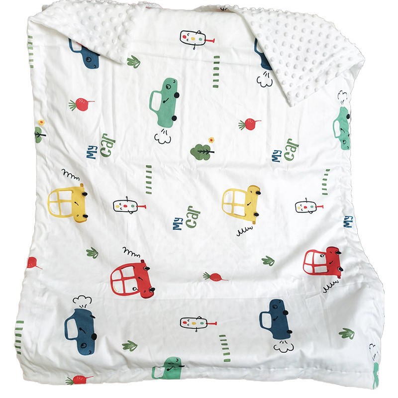 Manta de gorro de bebé de algodón de sarga de doble capa manta de bebé manta de gorro calmante para niños manta de colcha