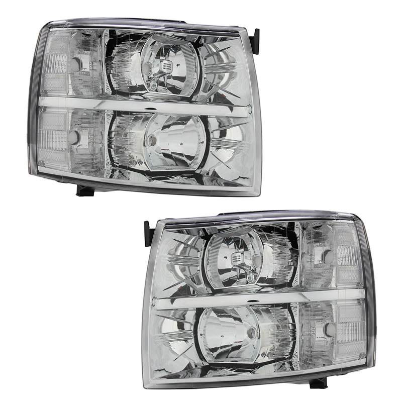 Aplicable a Chevrolet 07-13 Silverado faro americano Solode original halógeno medio conjunto chapado