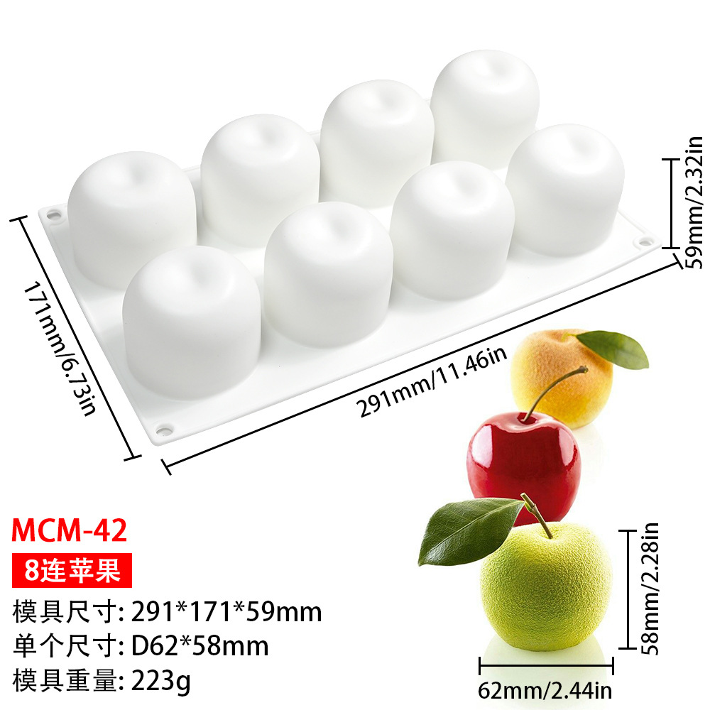 Árbol de navidad molde de silicona molde de sombrero de navidad molde de mousse de cono de pino de manzana caja de regalo molde de hornear molde de jabón hecho a mano