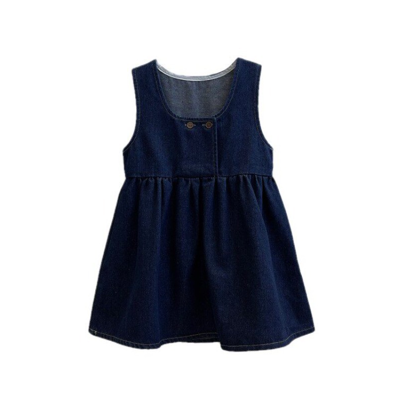 【Clearance】Girls' Spring Dress 2026 New Model Children's Washed Casual Versatile Denim Dress