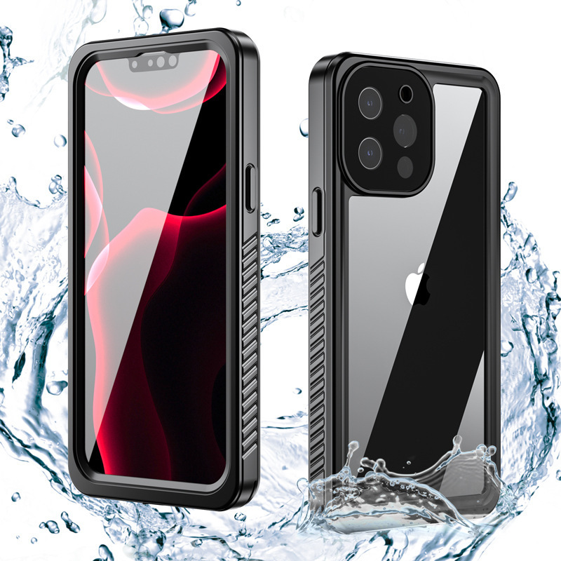 Red Pepper Waterproof Case for Apple 13promax Waterproof Phone Case IP68 Diving Drop-resistant Protective Case