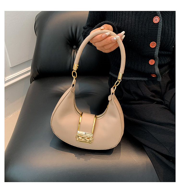 Retro Shoulder Bag For Women Crescent Armpit Bag Candy Colour_voghion.com