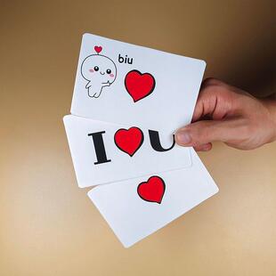 Cross-Border Hot-Selling Snap-To-Love Card Postcard Heart-Blasting Paper Card Biu-To-Heart Magic Toy