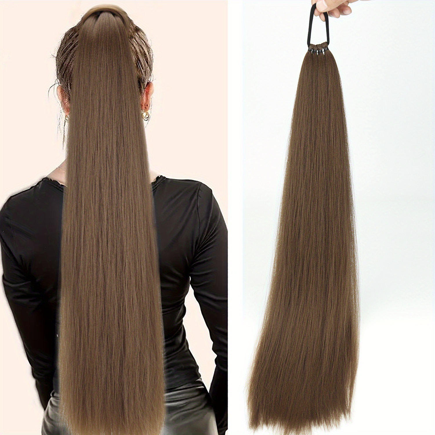 Entrar en el comercio exterior trenzado de cola de caballo, cola de caballo con correa al por mayor.