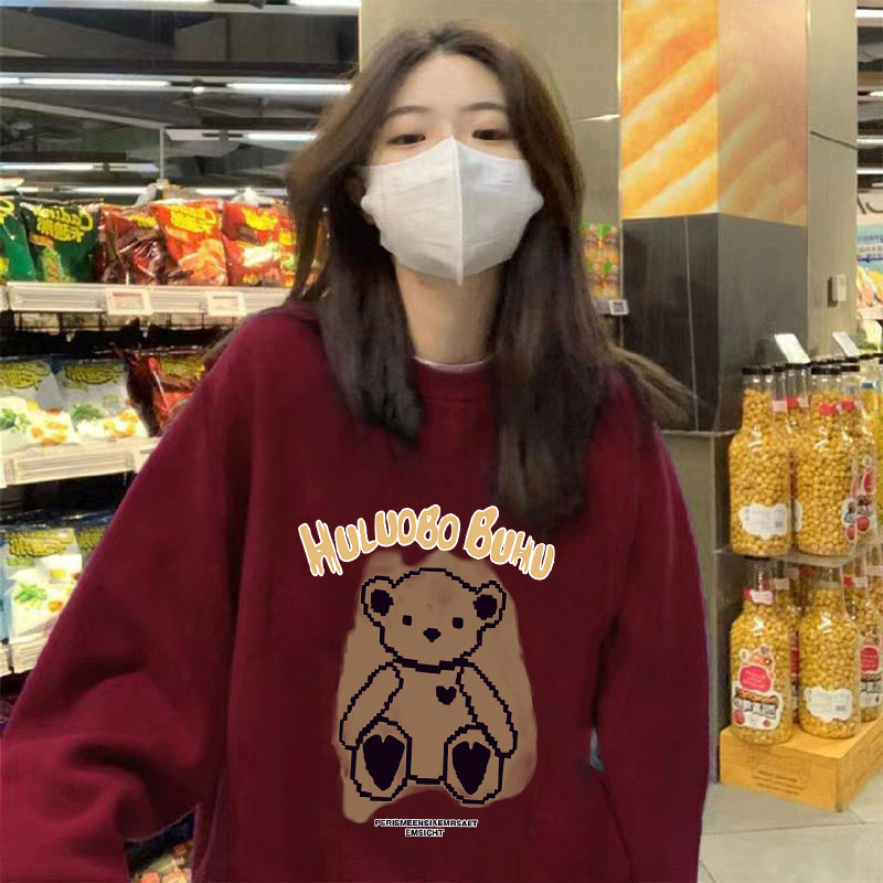 24秋冬とベルベットの女性の新モデルはカジュアルな上着を厚くして、ゆったりして痩せている長袖のファッションを着ているins