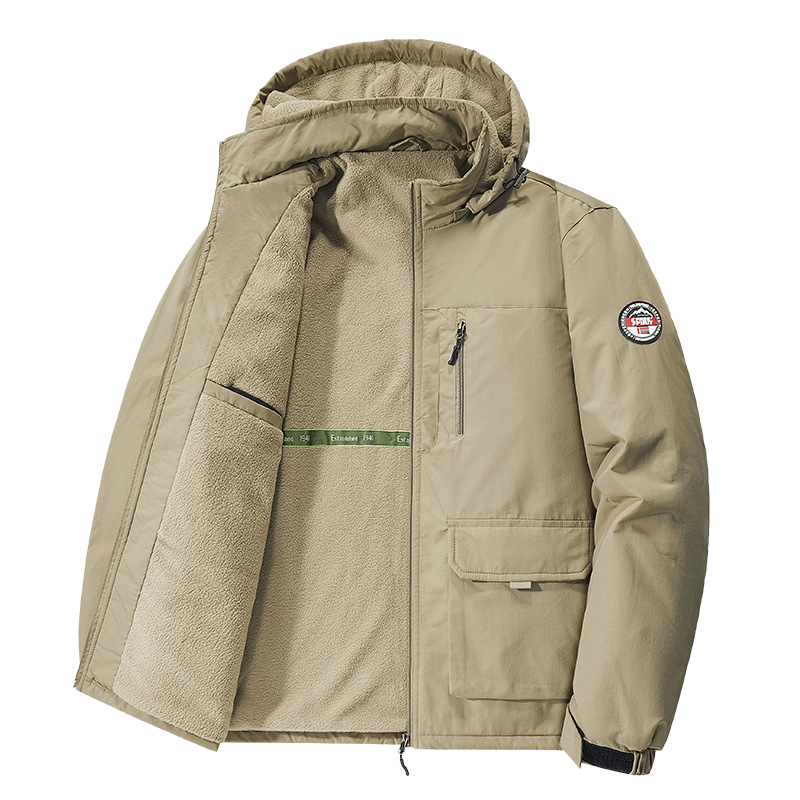 Capa de algodón de invierno chaqueta de hombre otoño y invierno nuevo tamaño de moda chaqueta de algodón de lana chaqueta de invierno chaqueta de algodón